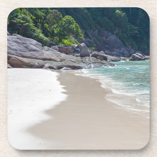 Porta-copo Praia de areia branca de Similan e mar azul turque (Frente)