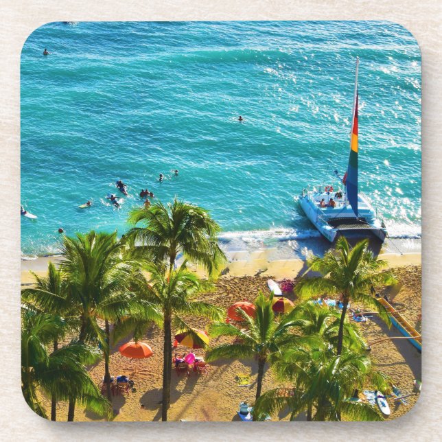 Porta-copo Praia de Waikiki (Frente)