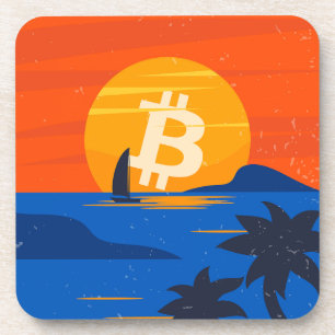 Porta-copo Praia do Bitcoin