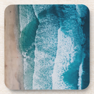 Porta-copo Praia Sandy das Ondas do Oceano Azul