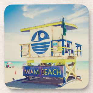 Porta-copo Praia sul da torre   do Lifeguard, Miami, Fl