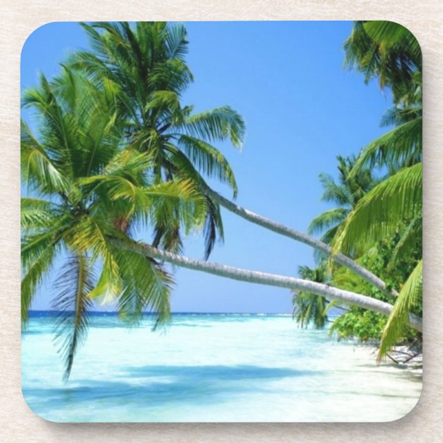 Porta-copo Praia Tropical de Palmeira! (Frente)