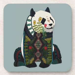Porta-copo prata panda
