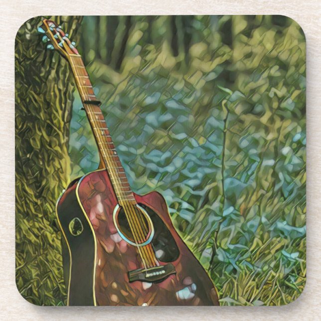 Porta-copo Presente de aniversário guitarrista (Frente)