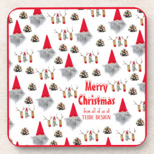 Porta-copo Presente de Natal corporativo vermelho para porta-