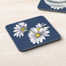 Presente de Natal em Aguarela Boho Floral Daisy Az