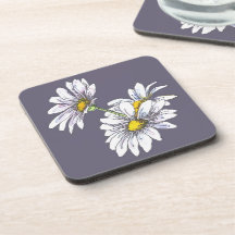 Presente de Natal Flor de Margarida Boho Aquarela