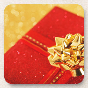 Porta-copo Presente de Natal Vermelho