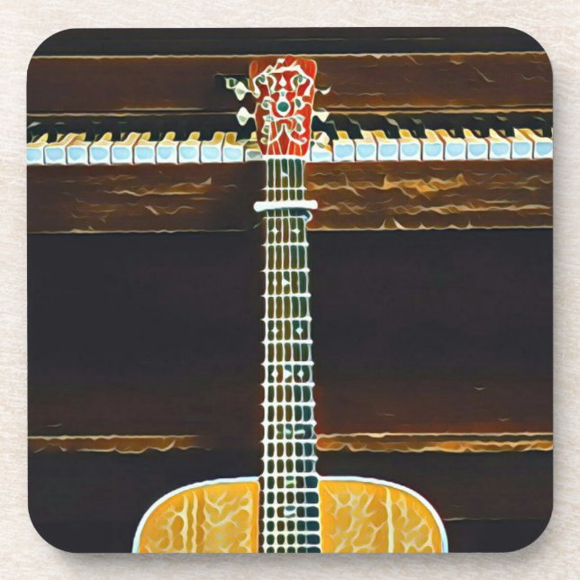 Porta-copo Presentes de amantes de guitarra (Frente)