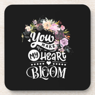 Porta-copo Presentes de Casamento Você Faz Meu Coração Flor
