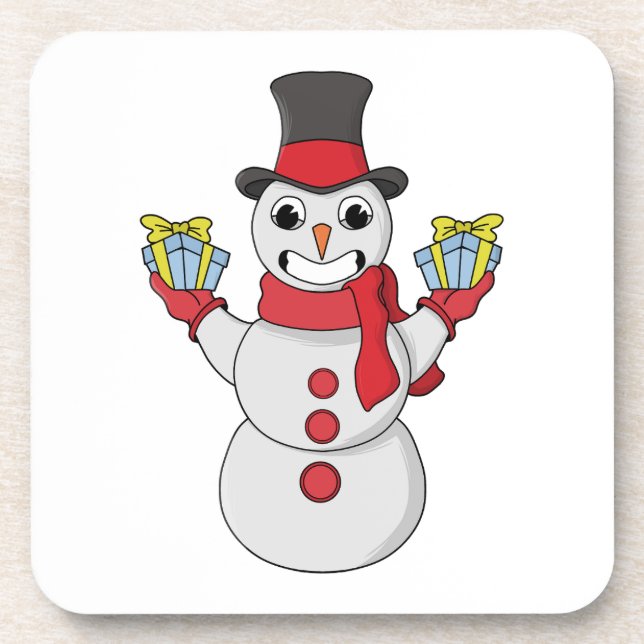 Porta-copo Presentes de Snowman (Frente)