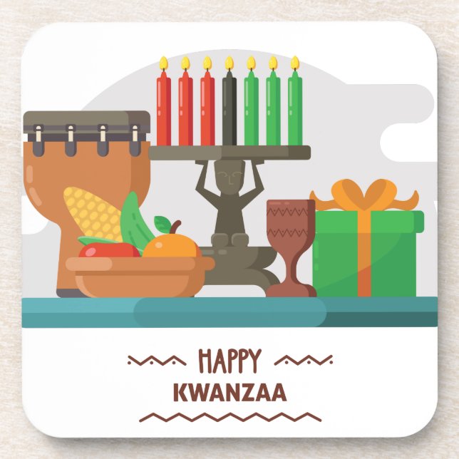 Porta-copo presentes kwanzaa felizes (Frente)