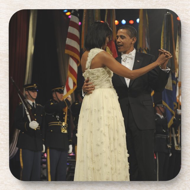Porta-copo Presidente Barack & Michele Obama (Frente)