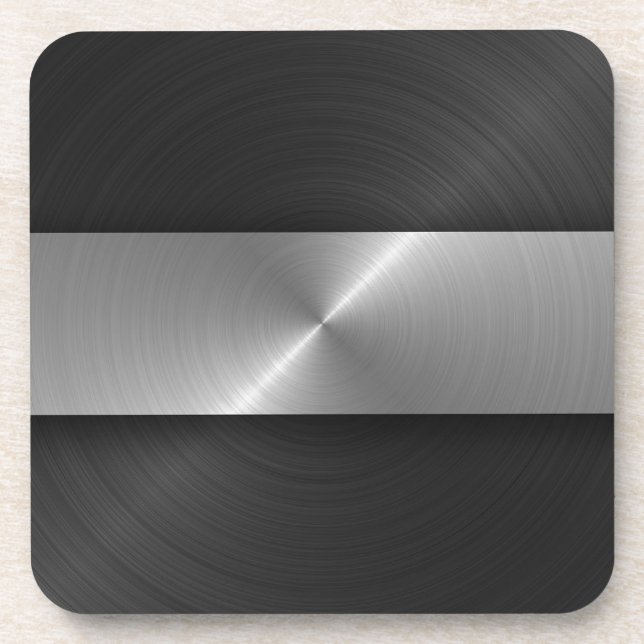 Porta-copo Preto e aço (Frente)