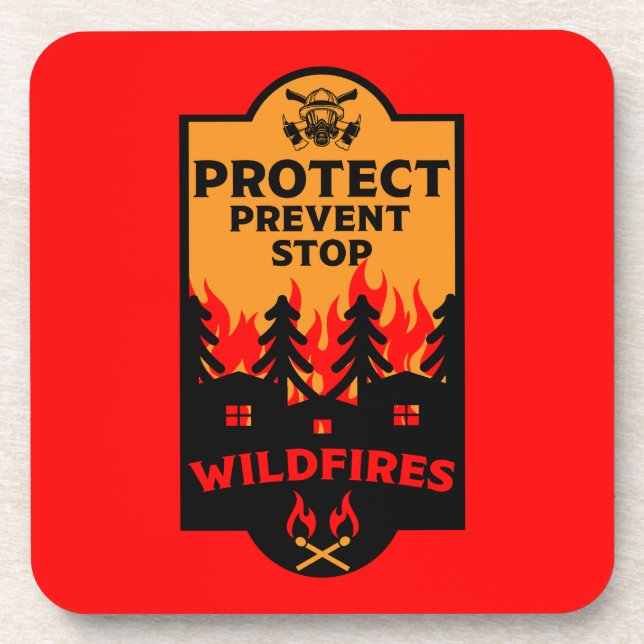 Porta-copo Prevenção contra incêndios florestais (Frente)