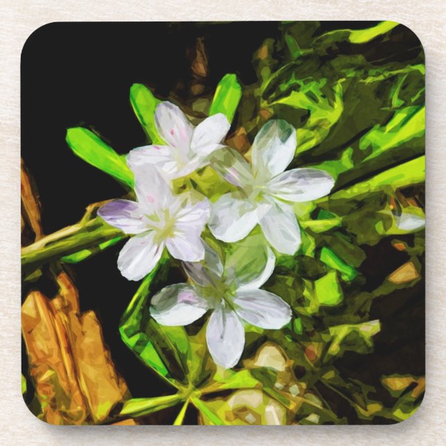 Porta-copo Primavera Beauty a Purple Wildflower Abstrato (Frente)