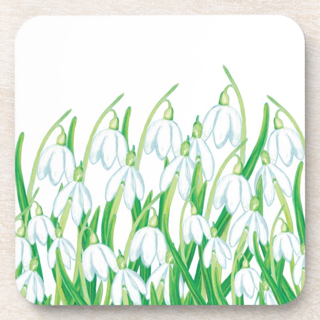 Porta-copo Primavera Snowdrops (Frente)