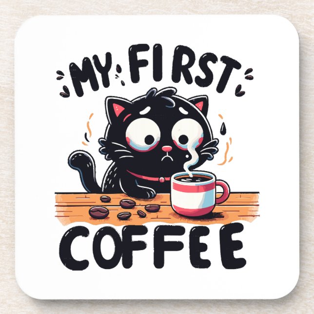 Porta-copo Primeira Aventura com Café Preto (Frente)