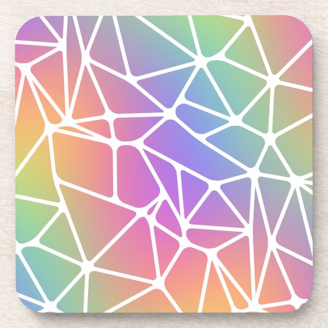 Porta-copo prisma sinapse net - teia arco-íris : (Frente)
