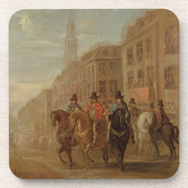 Porta-copo Procissão da restauração de Charles II em (Frente)