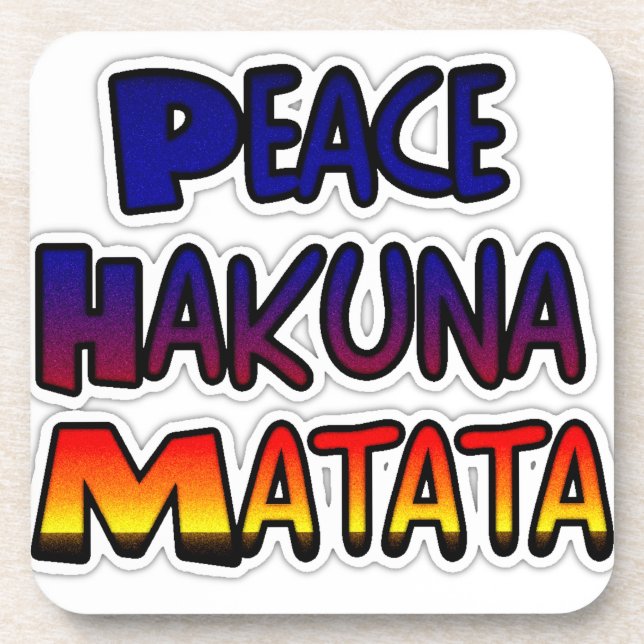 Porta-copo Produtos para presentes da Peace Hakuna Matata (Frente)