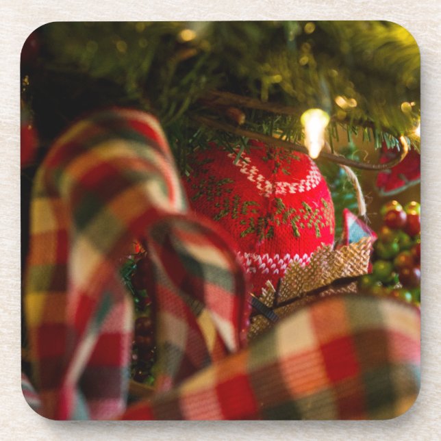 Porta-copo Profundidade De Uma Árvore De Natal (Frente)