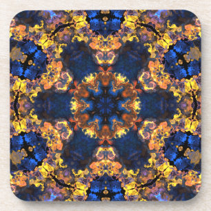 Porta-copo Psicodélico - Amarelo e Azul