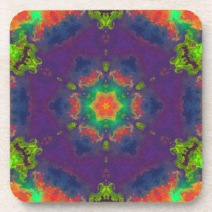 Porta-copo Psicodélico Hippie Roxo Laranja e Verde