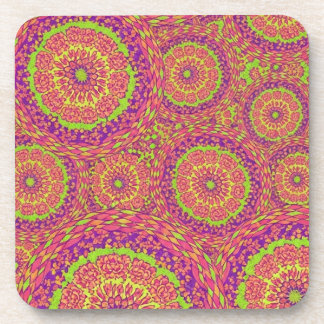 Porta-copo Psychedelic Neon Mandala Swirl Pattern