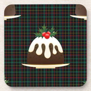Porta-copo Pudins de natal xadrez