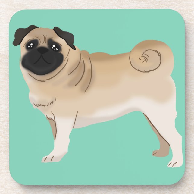 Porta-copo Pug bonito (Frente)