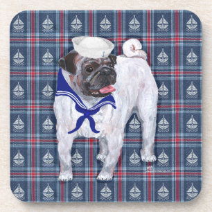Porta-copo Pug Marinheiro