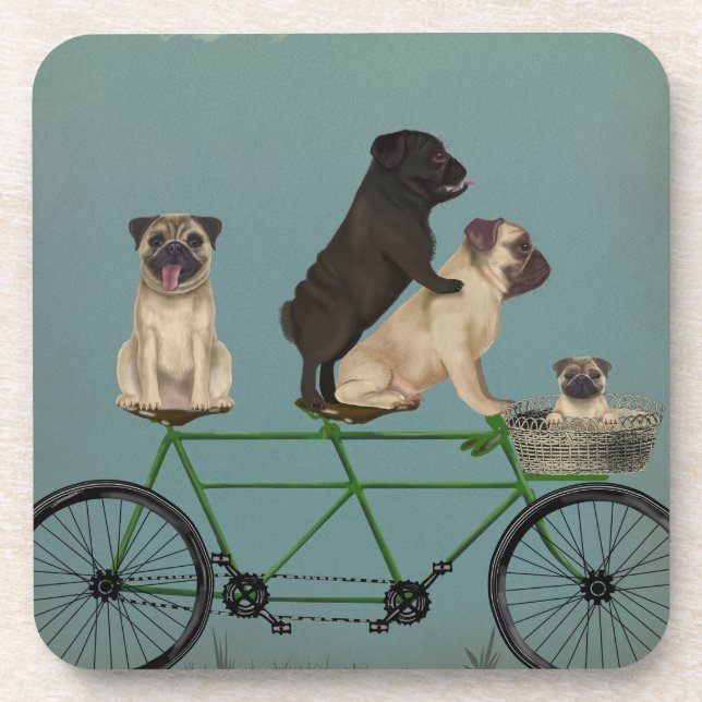 Porta-copo Pug Tandem (Frente)