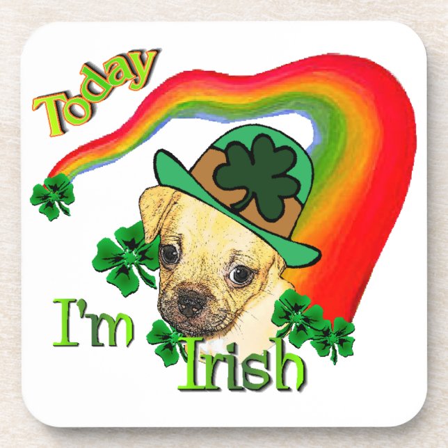 Porta-copo Puggle Dia de São Patrício (Frente)