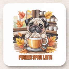 Porta-copo Pugkin Spice Latte – Design de Café de Pug de Outo