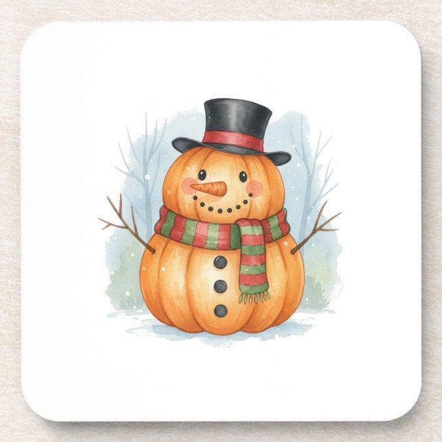 Porta-copo Pumpkin snowman (Frente)