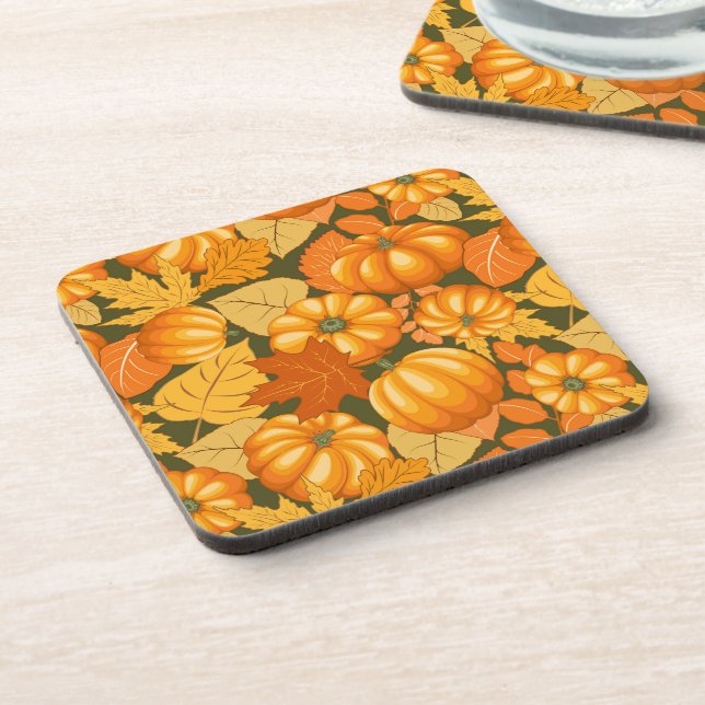 Porta-copo Pumpkins Patterno do Halloween em Fall Season (Left Side)