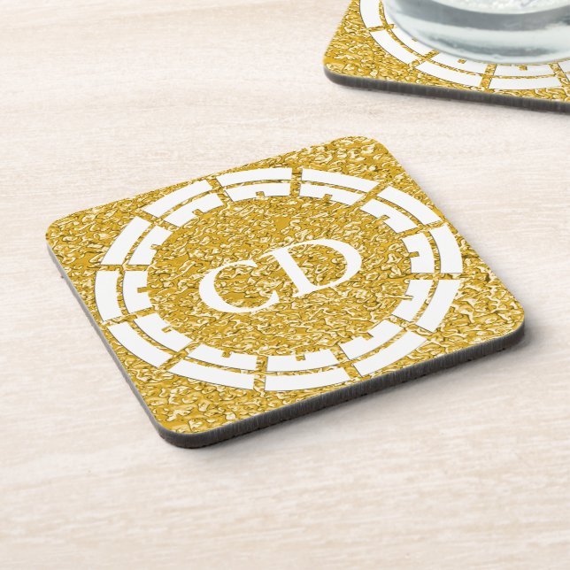 Porta-copo PURE DOURADO Patterno + imagem (Left Side)