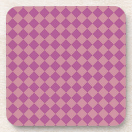 Porta-copo Purple Pink Checker Diamond Pattern