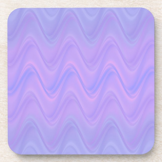 Porta-copo Purple Pink Wavy Lines Pattern (Frente)