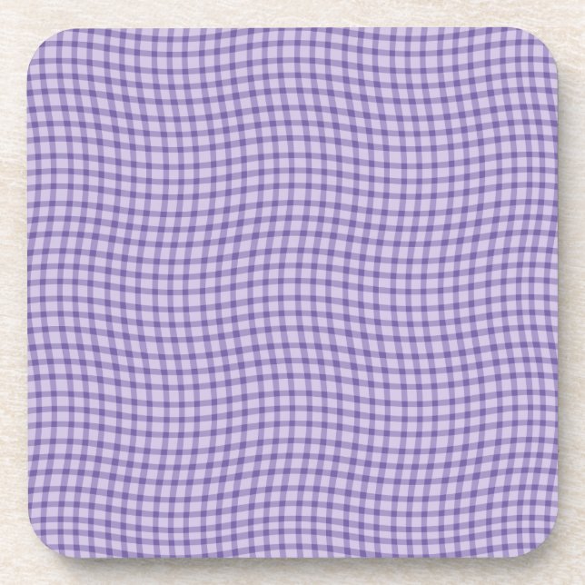 Porta-copo Purple Plaid Checker Seamless Pattern (Frente)
