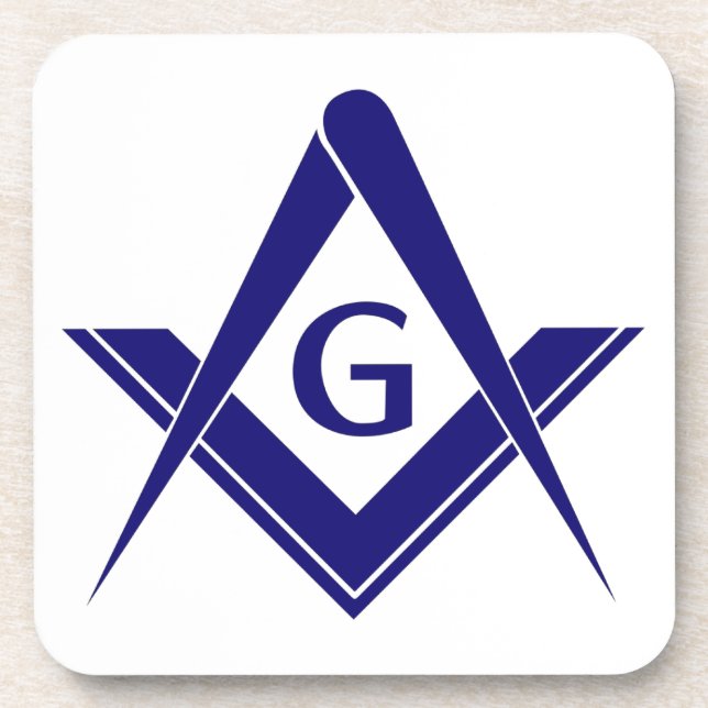 Porta-copo Quadrado & compassos modernos (Frente)