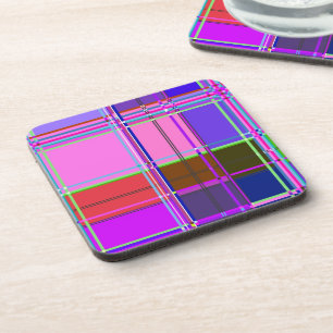 Porta-copo Quadrados de cores do tecido