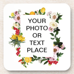 Porta-copo Quadro mediterrâneo personalizável frutado floral