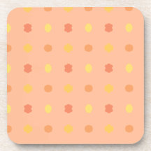 Quatro cantos Peach Padrão Amarelo de Lado