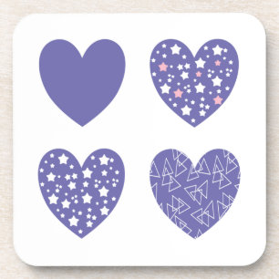 Porta-copo Quatro Veri Peri Hearts