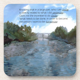 Porta-copo Quem sou hoje Inspirador