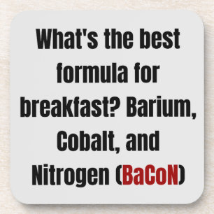 Porta-copo Química Bacon Pun Pai Piada Ciência Engraçada