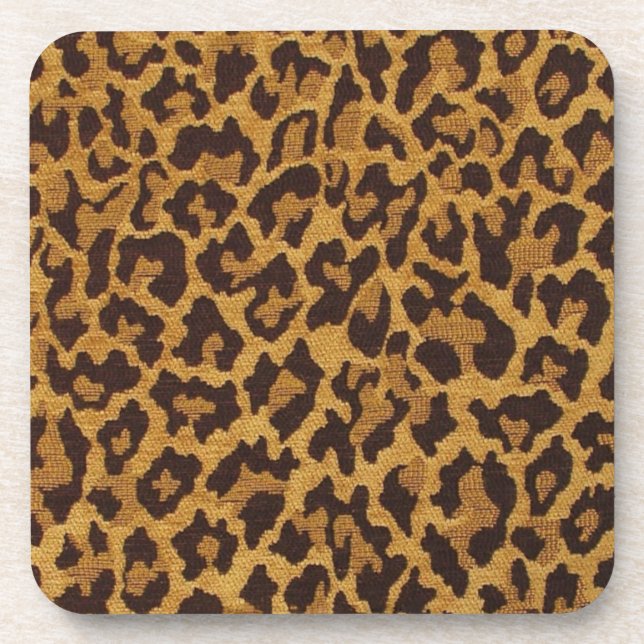 Porta-copo RAB Rockabilly Leopard Print Brown Dourado (Frente)