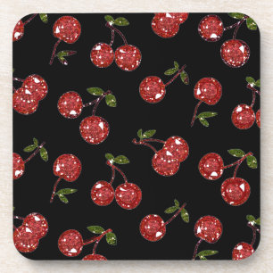 Porta-copo RAB Rockabilly Very Cherry Cherries On Black